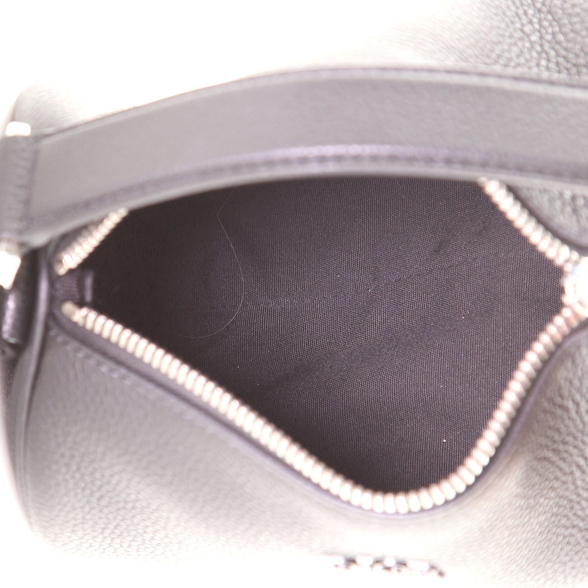 Black Christian Dior Roller Messenger Bag Leather Mini