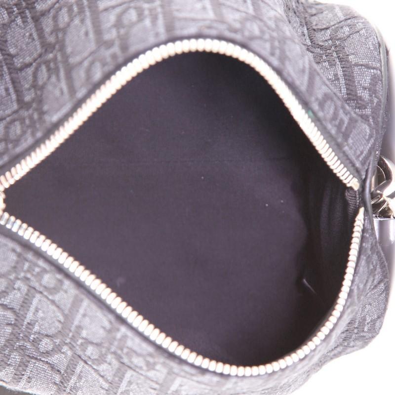 Black Christian Dior Roller Messenger Bag Oblique Canvas