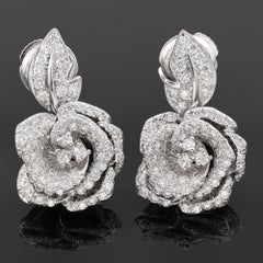 CHRISTIAN DIOR Rose Dior Bagatelle Diamond White Gold Medium Earrings