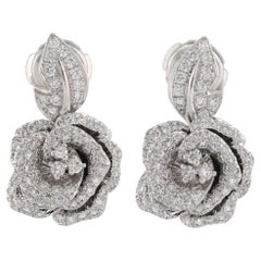 CHRISTIAN DIOR Rose Dior Bagatelle Diamond White Gold Medium Earrings