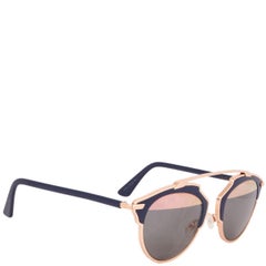 CHRISTIAN DIOR rose gold SO REAL Sunglasses blue Lenses U5WZJ