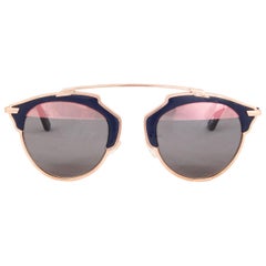 CHRISTIAN DIOR rose gold SO REAL Sunglasses blue Lenses U5WZJ