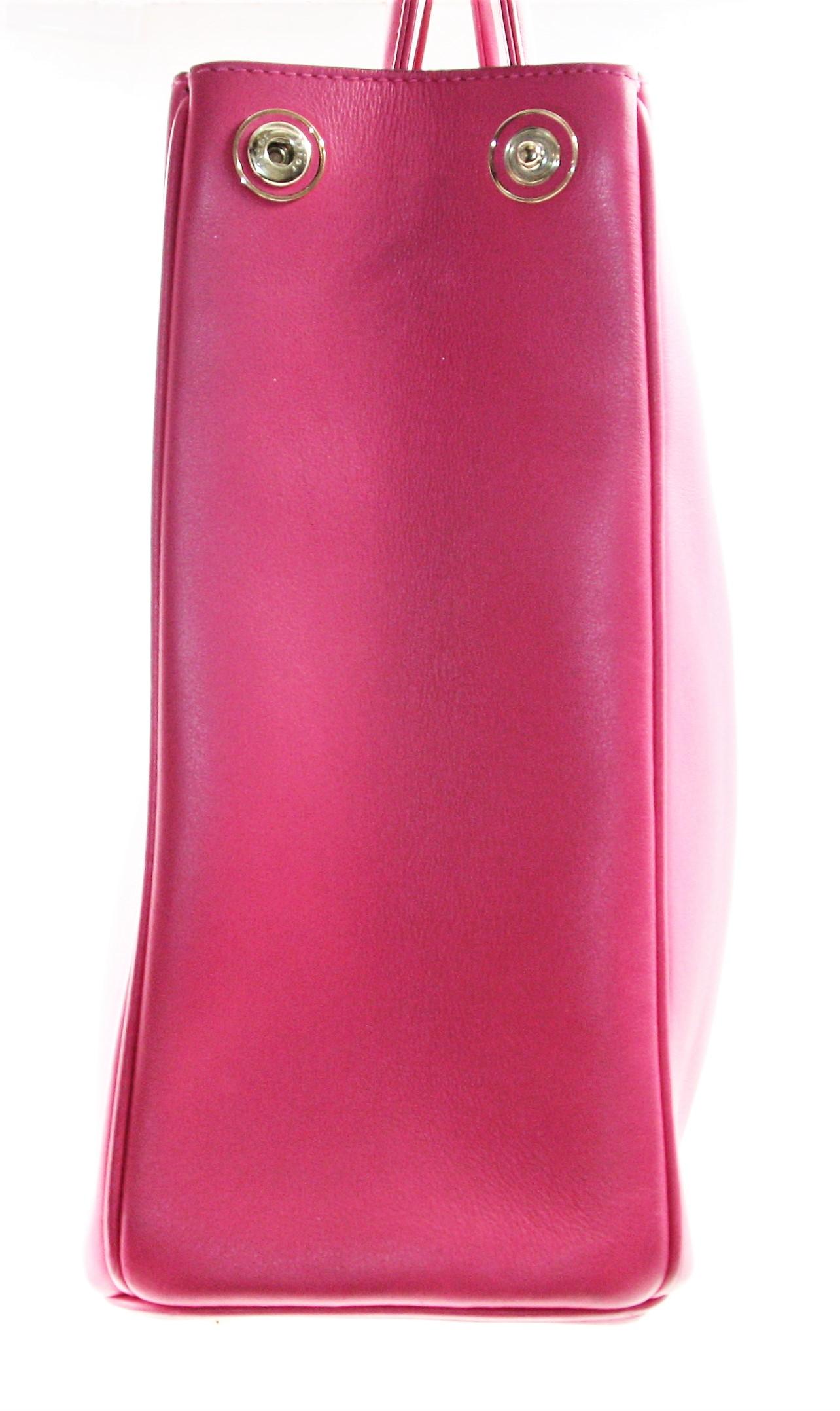 Women's Christian Dior Rose Sorbet Calfskin Leather Shoulder Bag For Sale