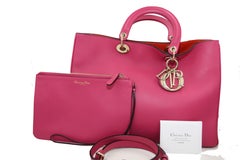 Christian Dior Rose Sorbet Calfskin Leather Shoulder Bag