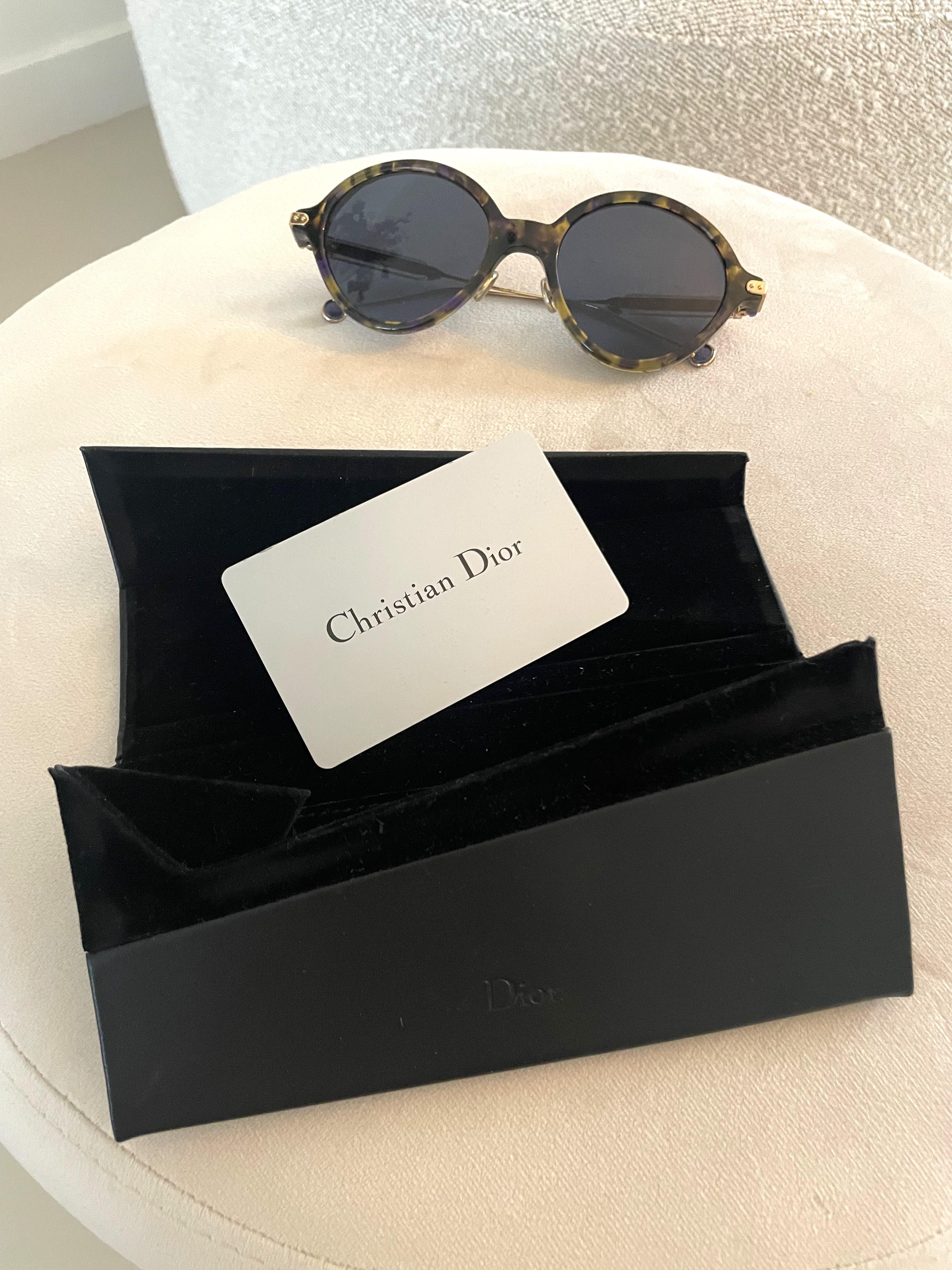 Christian Dior Runde Sonnenbrille Dior Umbrage 52mm im Zustand „Hervorragend“ im Angebot in 'S-HERTOGENBOSCH, NL