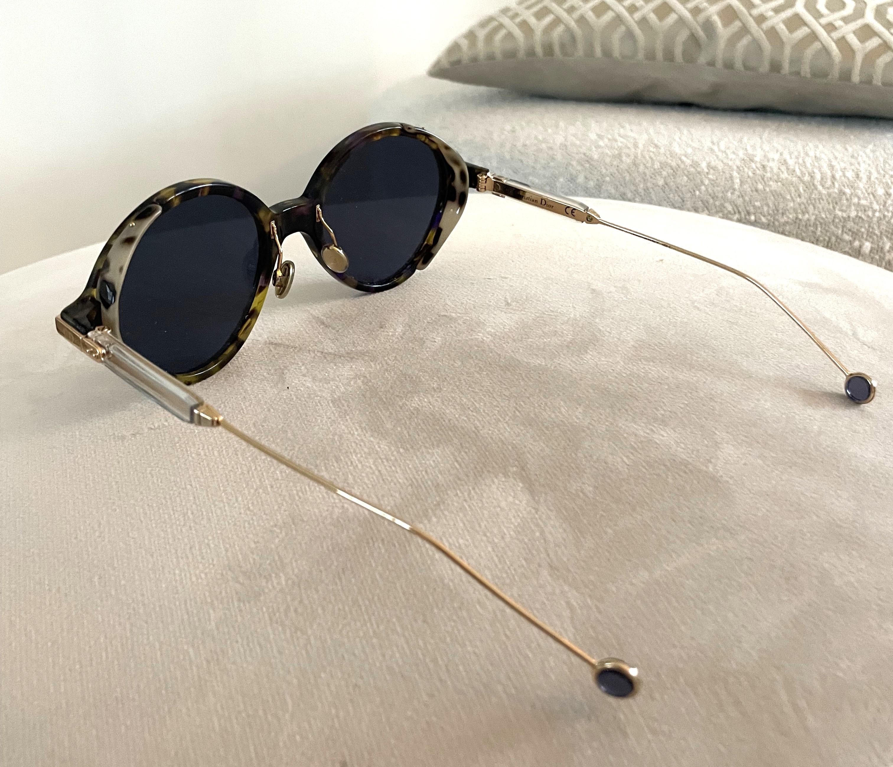 Christian Dior Runde Sonnenbrille Dior Umbrage 52mm im Angebot 4