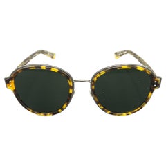 Christian Dior Runde Schildpatt-Sonnenbrille