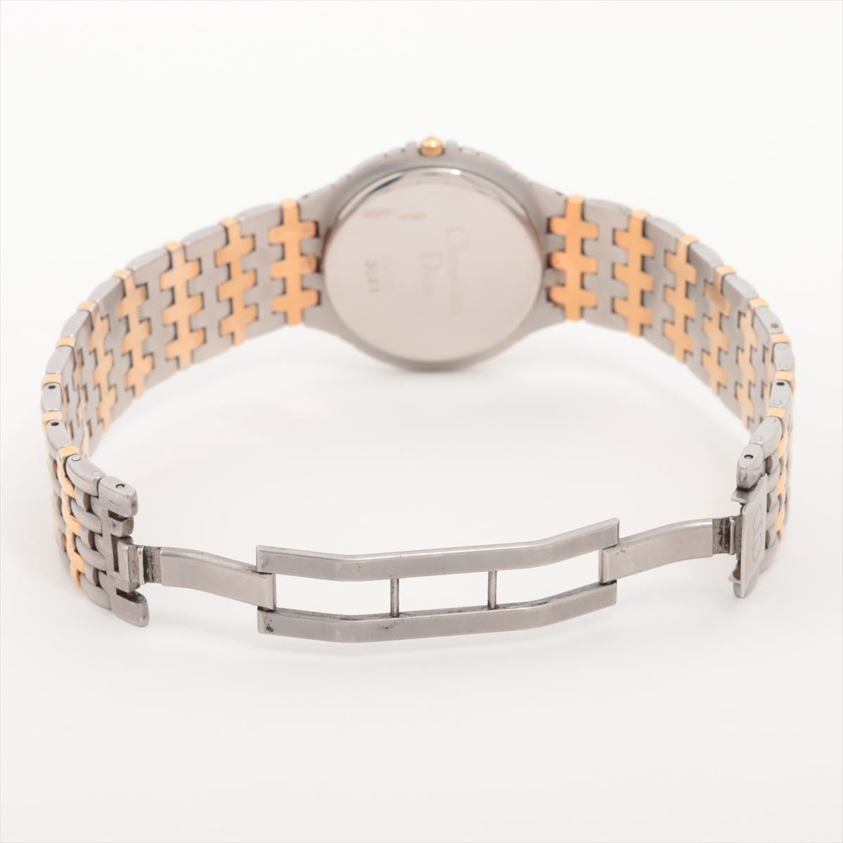 Christian Dior Round Two-toned Quartz Watch For Sale 1
