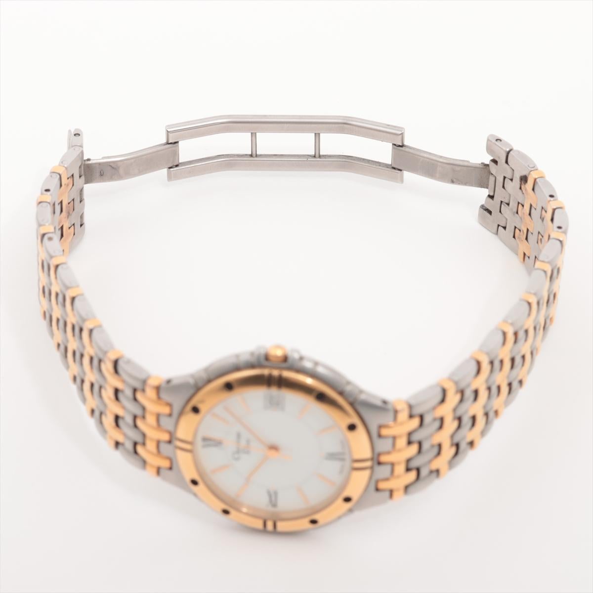 Christian Dior Round Two-toned Quartz Watch For Sale 2