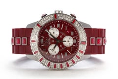 Christian Dior Ruby Red Christal Chronograph Quartz Watch CD11431BR001