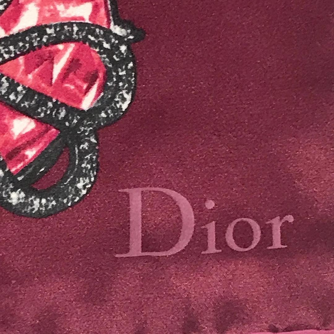 Brown Christian Dior Ruby Ring Print Scarf