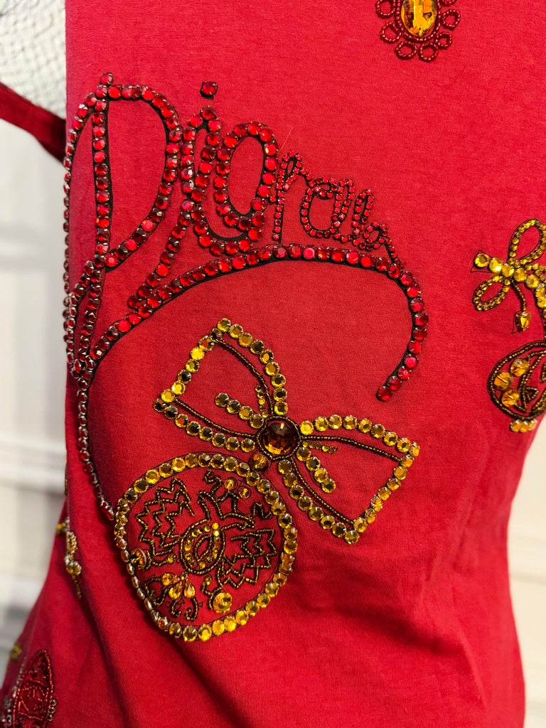 Christian Dior by John Galliano SS 2002 embroidered t-shirts