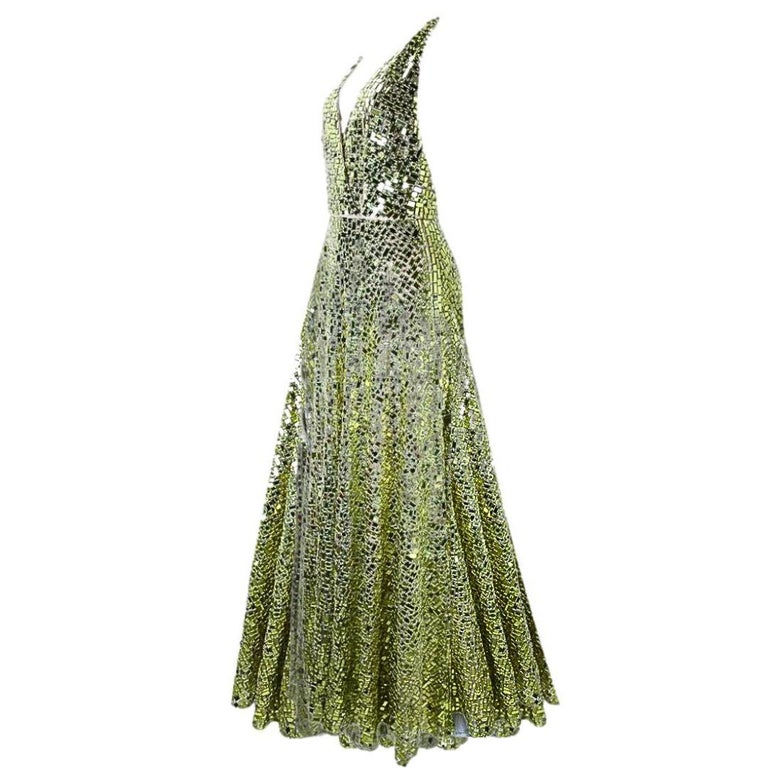 Christian Dior Runway/Editorial Gold Mirrored Dress Spring/Summer 2018 Size 36FR at 1stDibs Christian Dior Runway/Editorial Gold Mirrored Dress Spring/Summer 2018 Size 36FR at 1stDibs