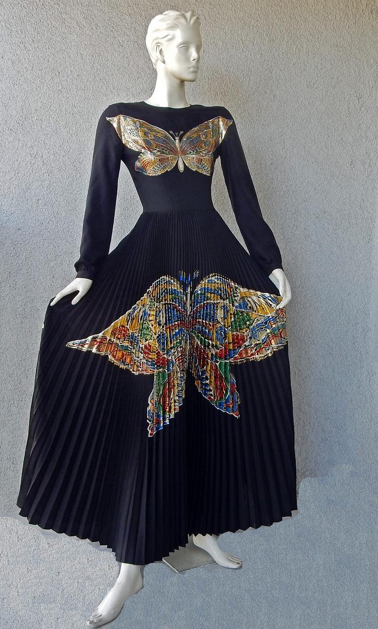 Christian Dior Runway Gilded Butterfly Evening Dress For Sale 2