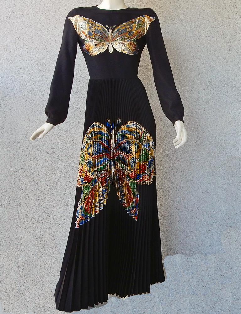 Christian Dior Runway Gilded Butterfly Evening Dress For Sale 9