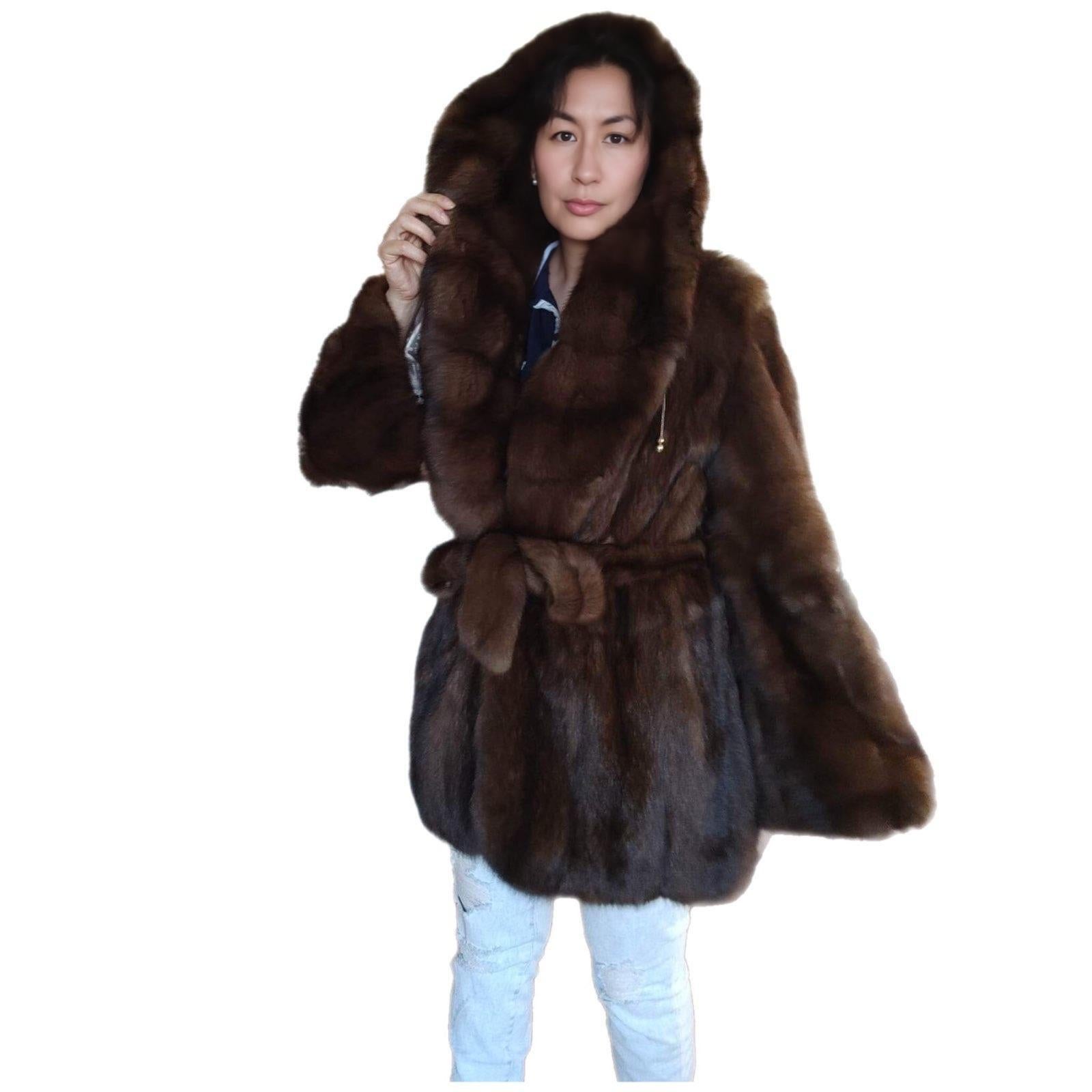 Christian Dior Russian Sable fur coat size 12 tags 55000$ For Sale 12