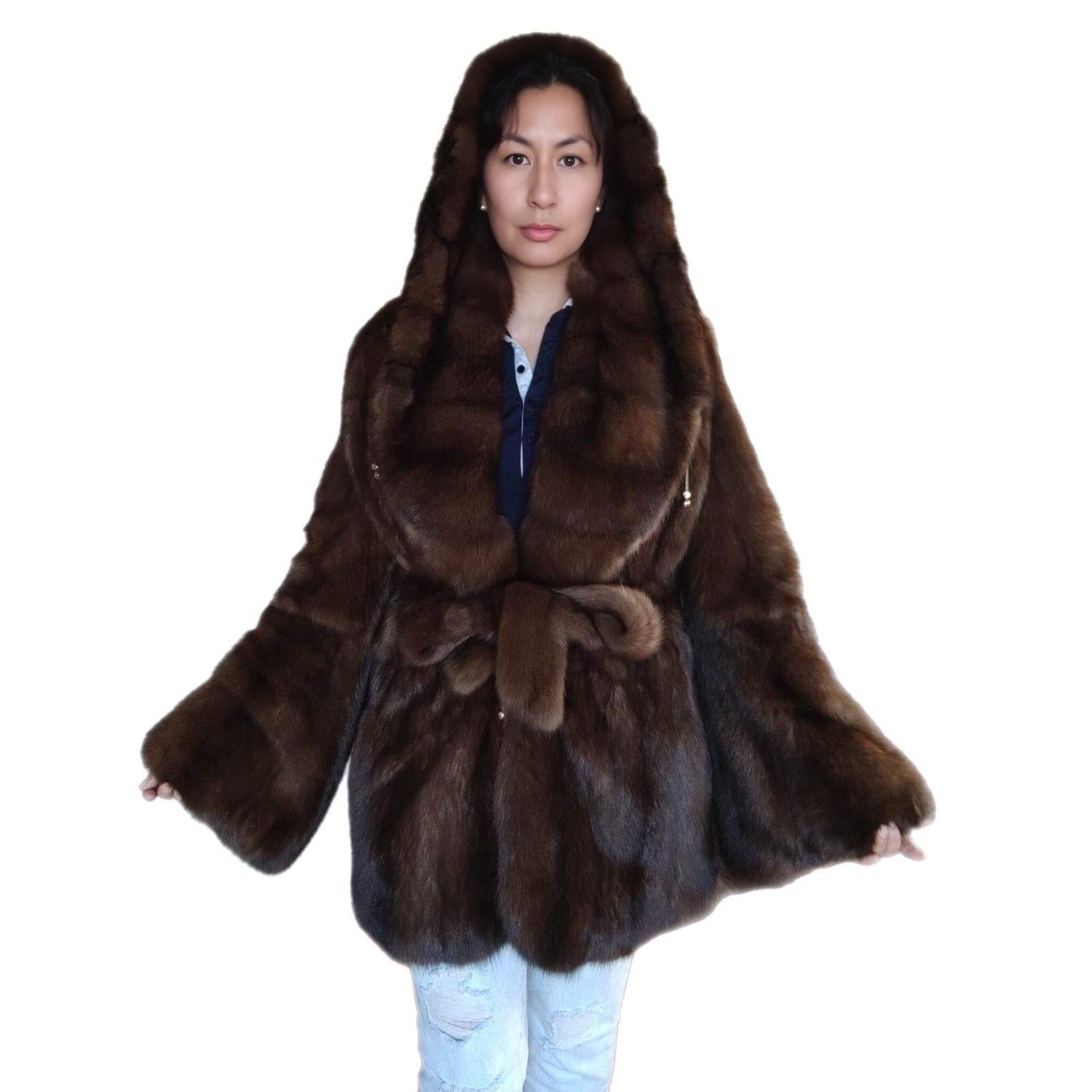 Christian Dior Russian Sable fur coat size 12 tags 55000$ For Sale 13