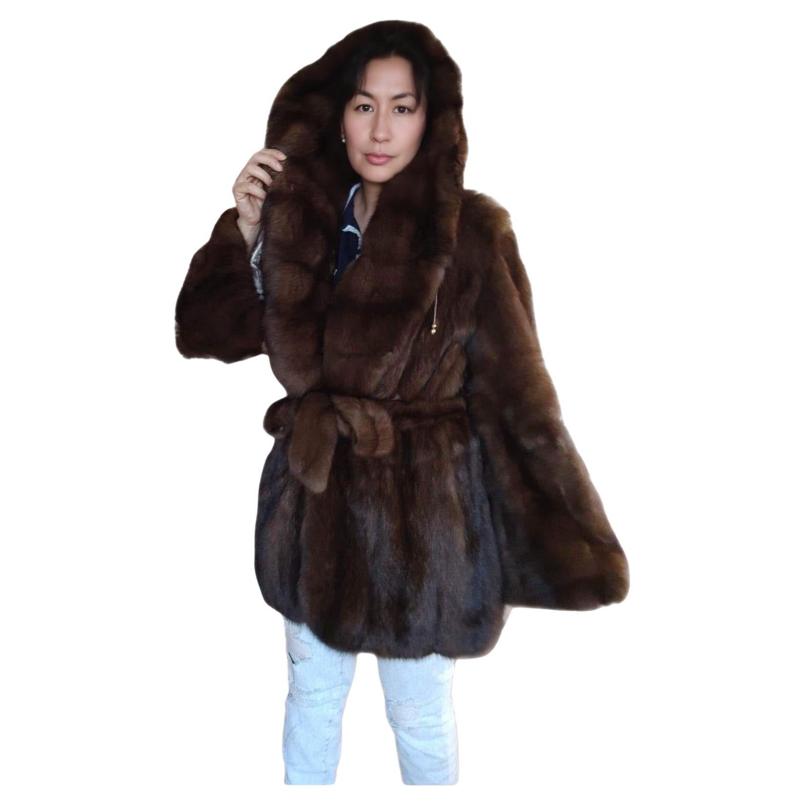 Christian Dior Russian Sable fur coat size 12 tags 55000$ For Sale