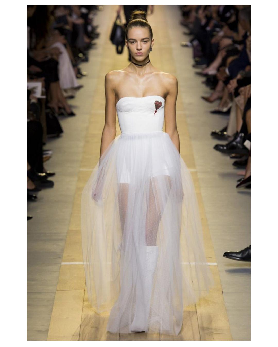 Dress Dior White size 42 FR in Cotton  elasthane  20045309