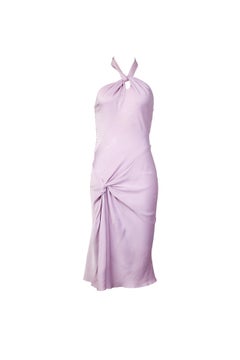 CHRISTIAN DIOR S/s 2003 Lilac Pink Bias Cut Movie "White Chick" Halter Dress