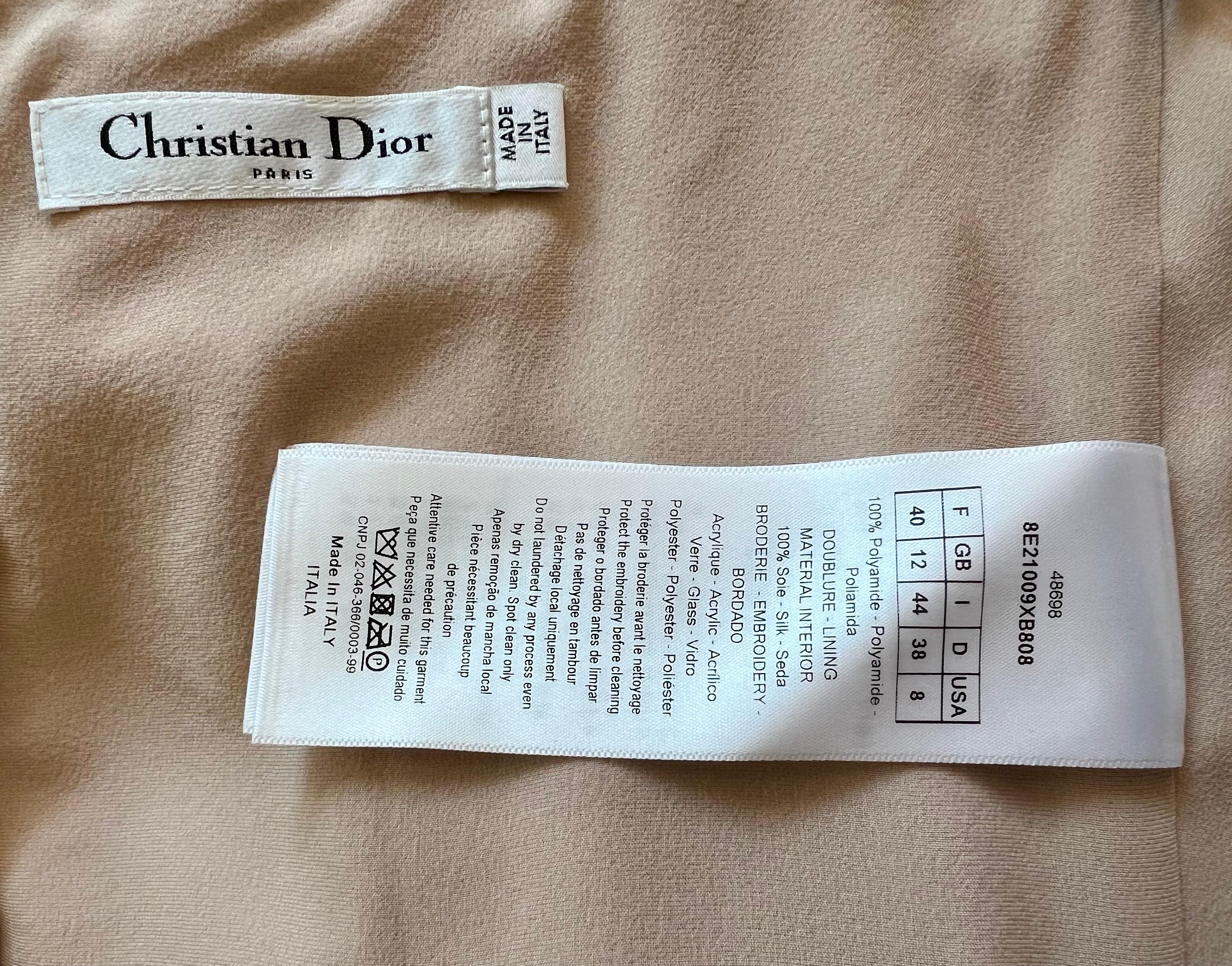 Christian Dior S/S 2018 Runway Unworn Embellished Mirror Logo Jumpsuit Romper For Sale 5