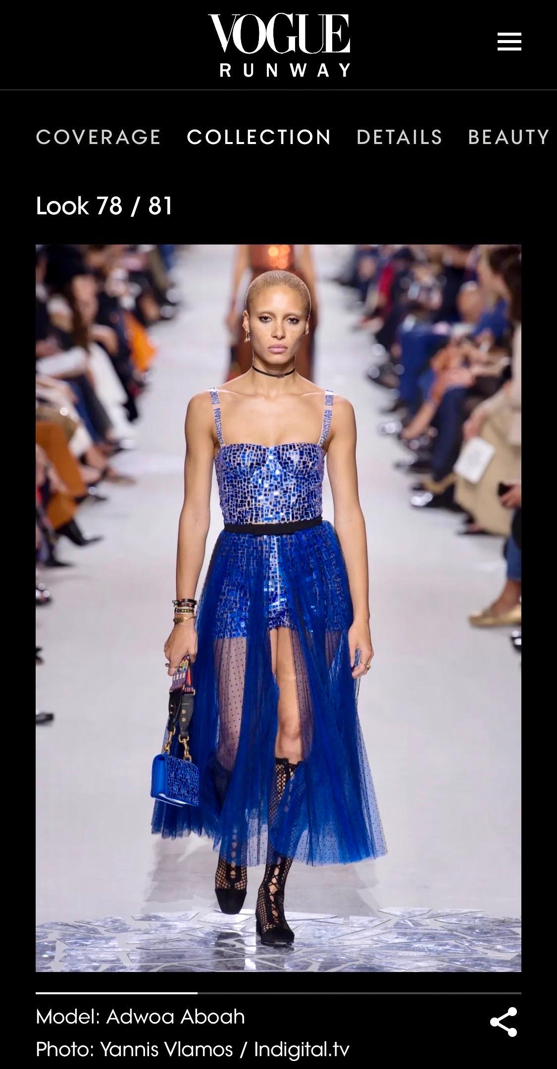 Combinaison-pull Christian Dior S 2018 Runway embellie de logo miroir, non portée en vente 5