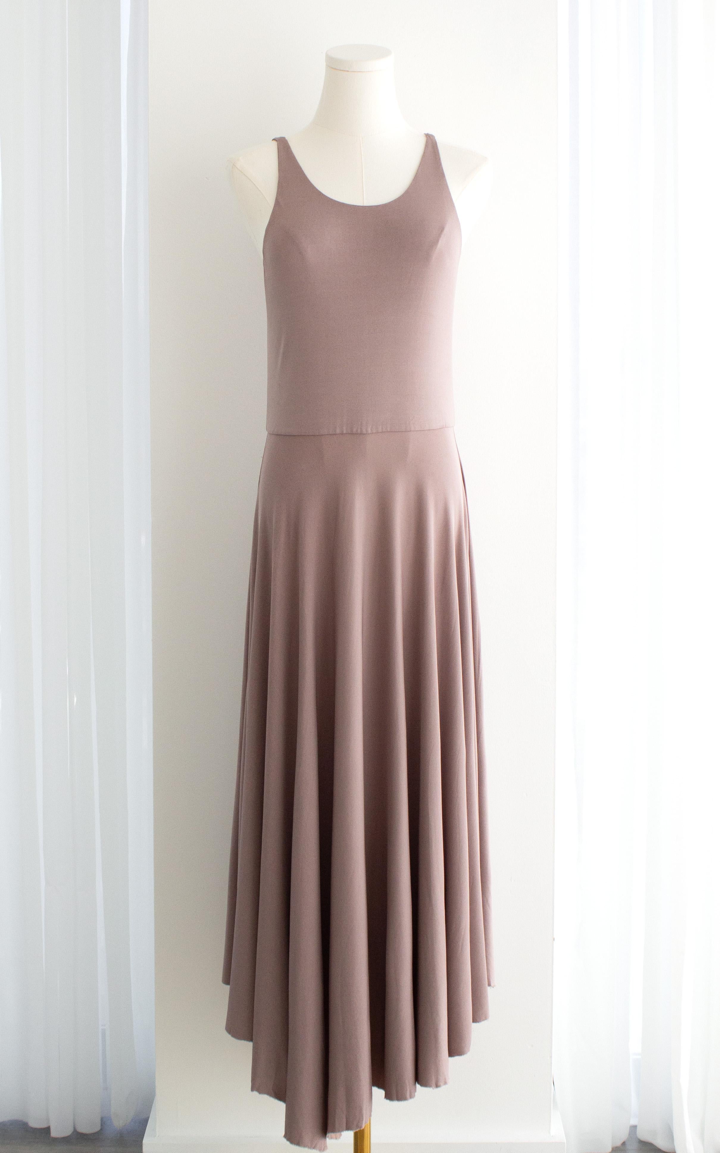 Women's Christian Dior S/S 2019 Mauve Pink Ballet Dancer Tank Midi Dress For Sale