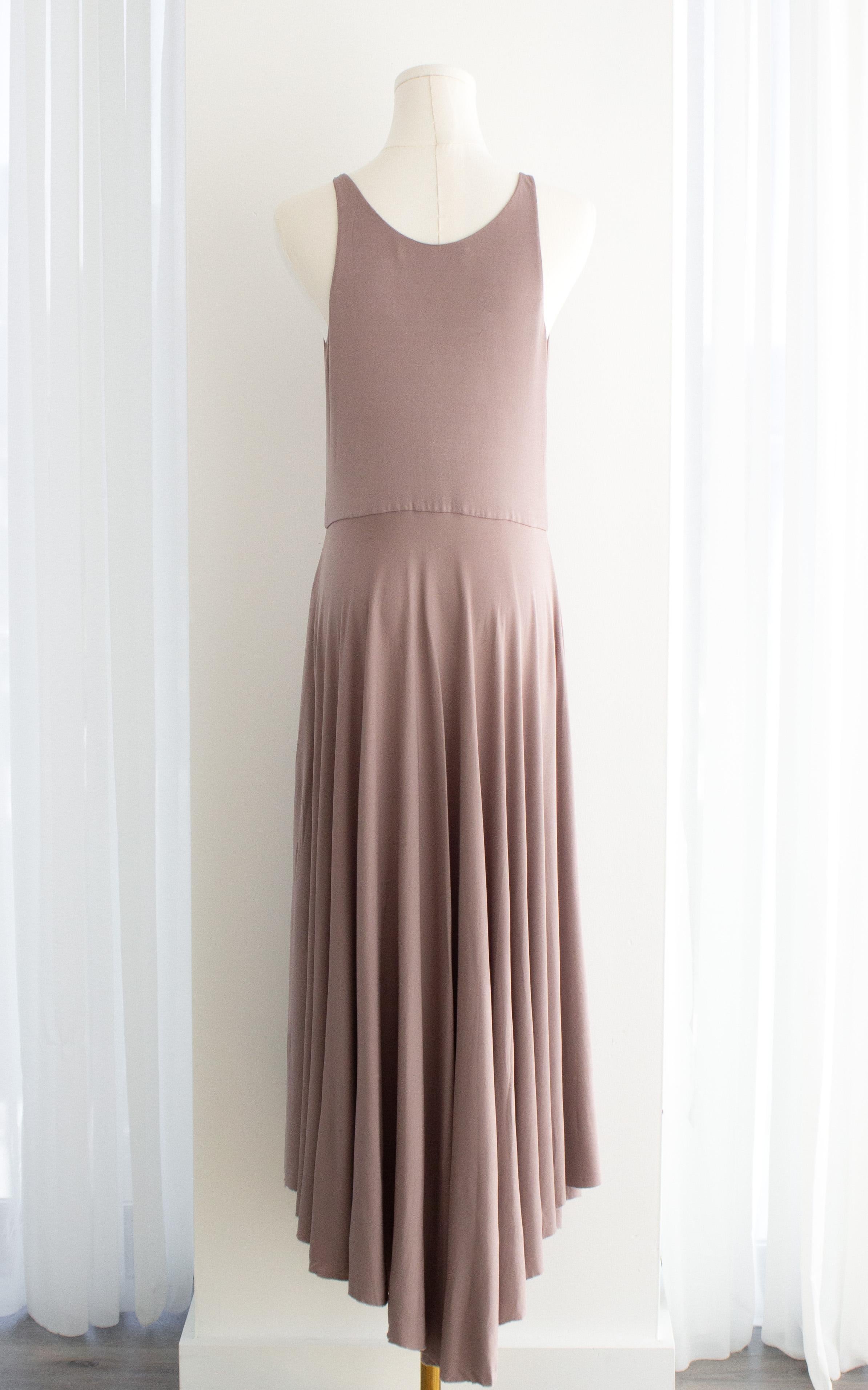 Christian Dior S/S 2019 Mauve Pink Ballet Dancer Tank Midi Dress For Sale 1