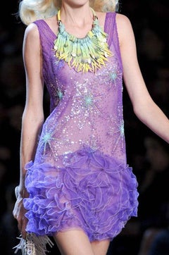 CHRISTIAN DIOR F/S 2011 Schwarze und farbenfrohe Kordel-Emaille-Charm-Halskette