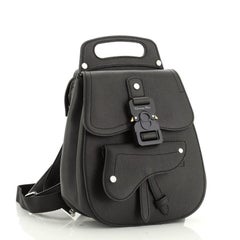 Christian Dior Saddle Backpack Leather Mini