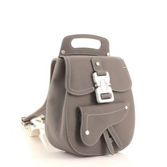 Christian Dior Saddle Backpack Leather Mini