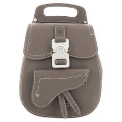 Christian Dior Saddle Backpack Leather Mini