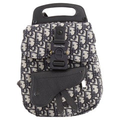 Christian Dior Saddle Backpack Oblique Canvas Mini