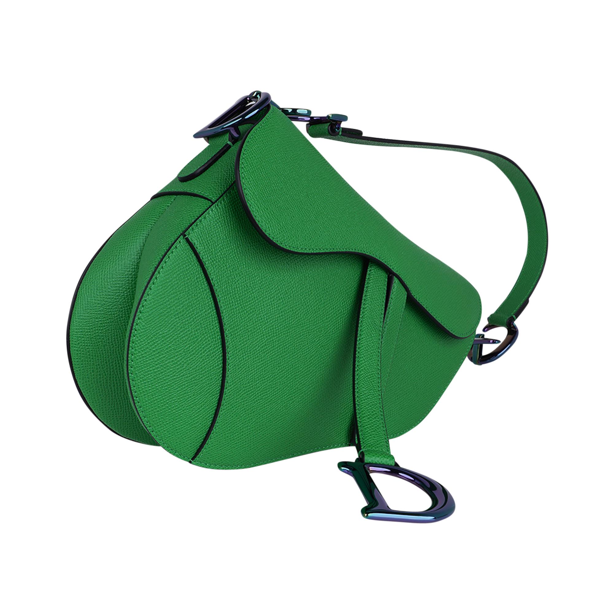 green dior saddle bag
