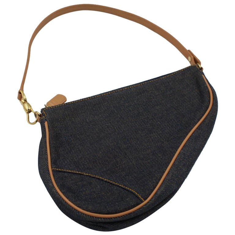 Christian Dior Saddle Bag by John Galliano in Denim at 1stDibs
