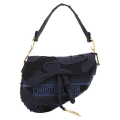 Christian Dior Satteltasche Camouflage besticktes Segeltuch Medium