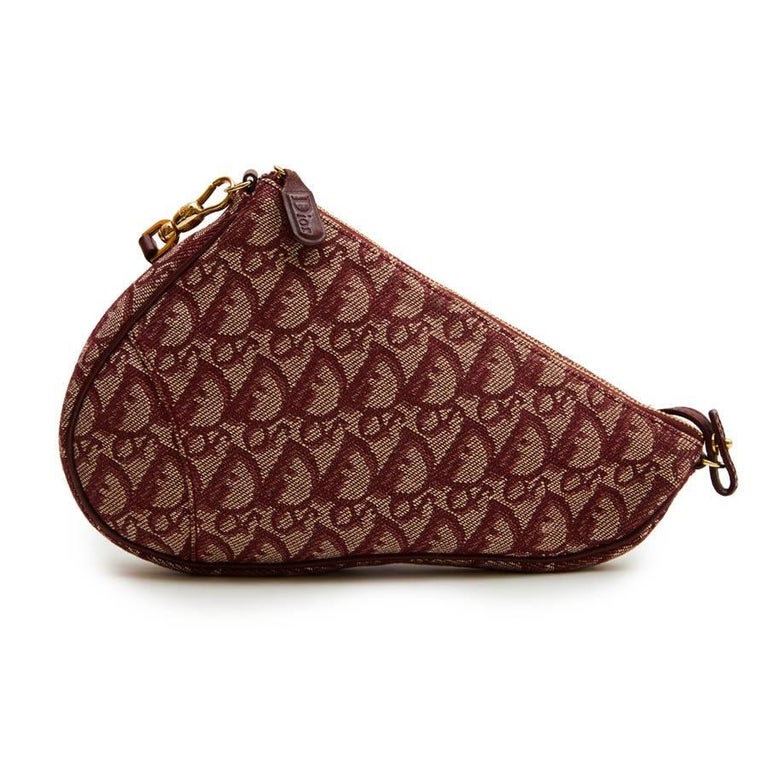 CHRISTIAN DIOR 'Saddle' Bag in Bordeaux Monogram Canvas at 1stDibs christian dior saddle bag