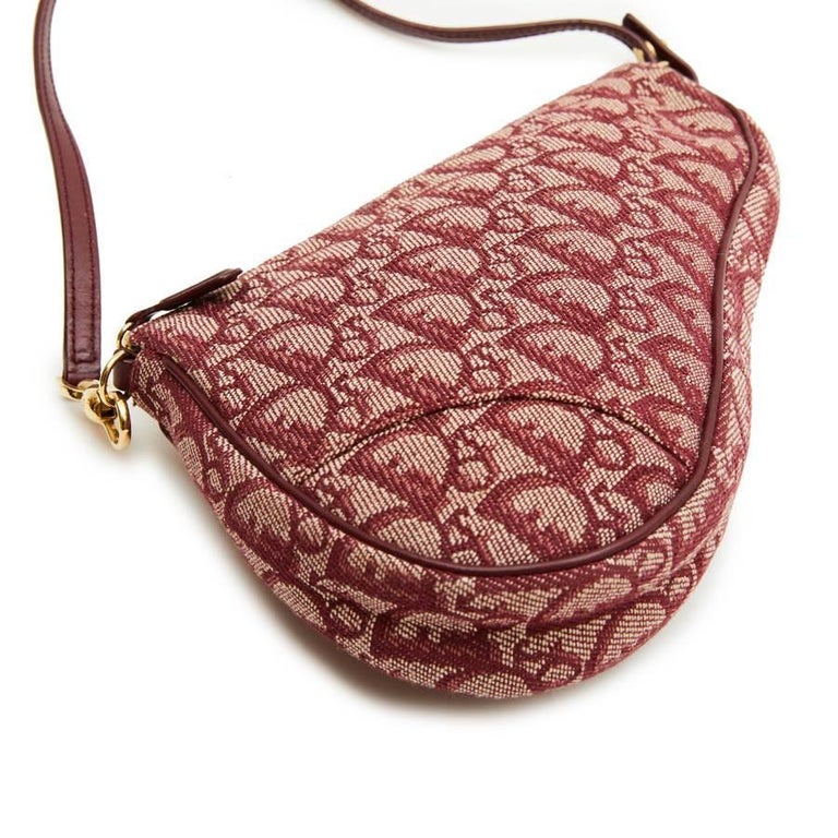 CHRISTIAN DIOR 'Saddle' Bag in Bordeaux Monogram Canvas at 1stDibs christian dior saddle bag