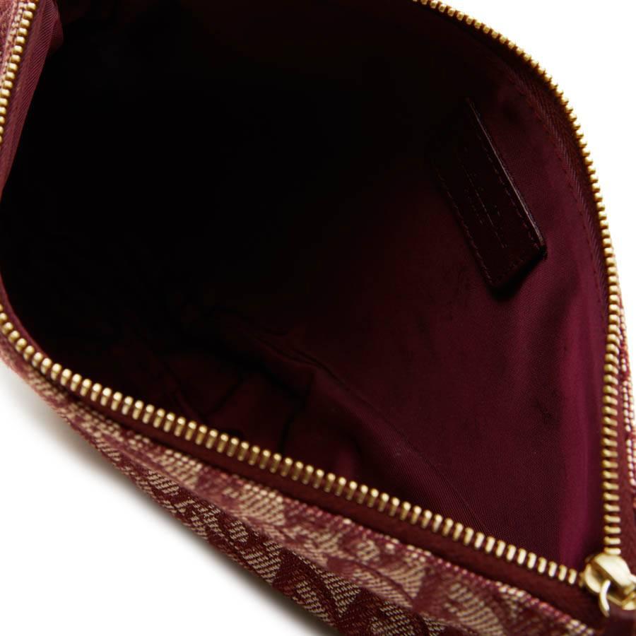 Women's CHRISTIAN DIOR 'Saddle' Bag in Bordeaux Monogram Canvas