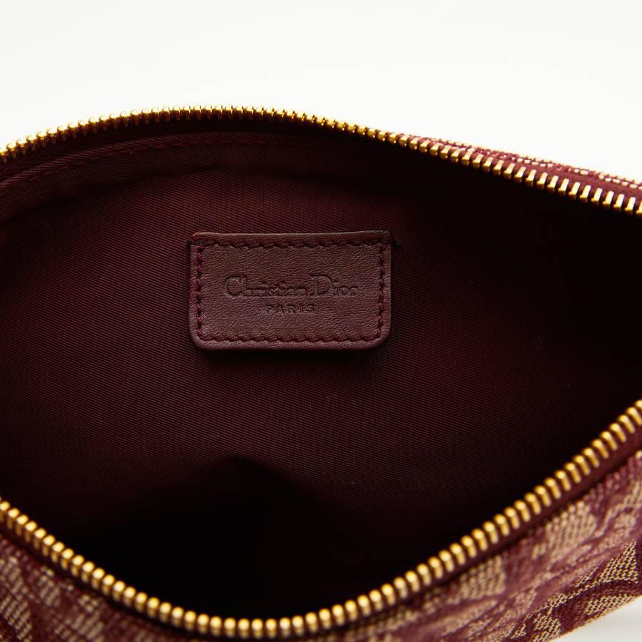 CHRISTIAN DIOR 'Saddle' Bag in Bordeaux Monogram Canvas 1