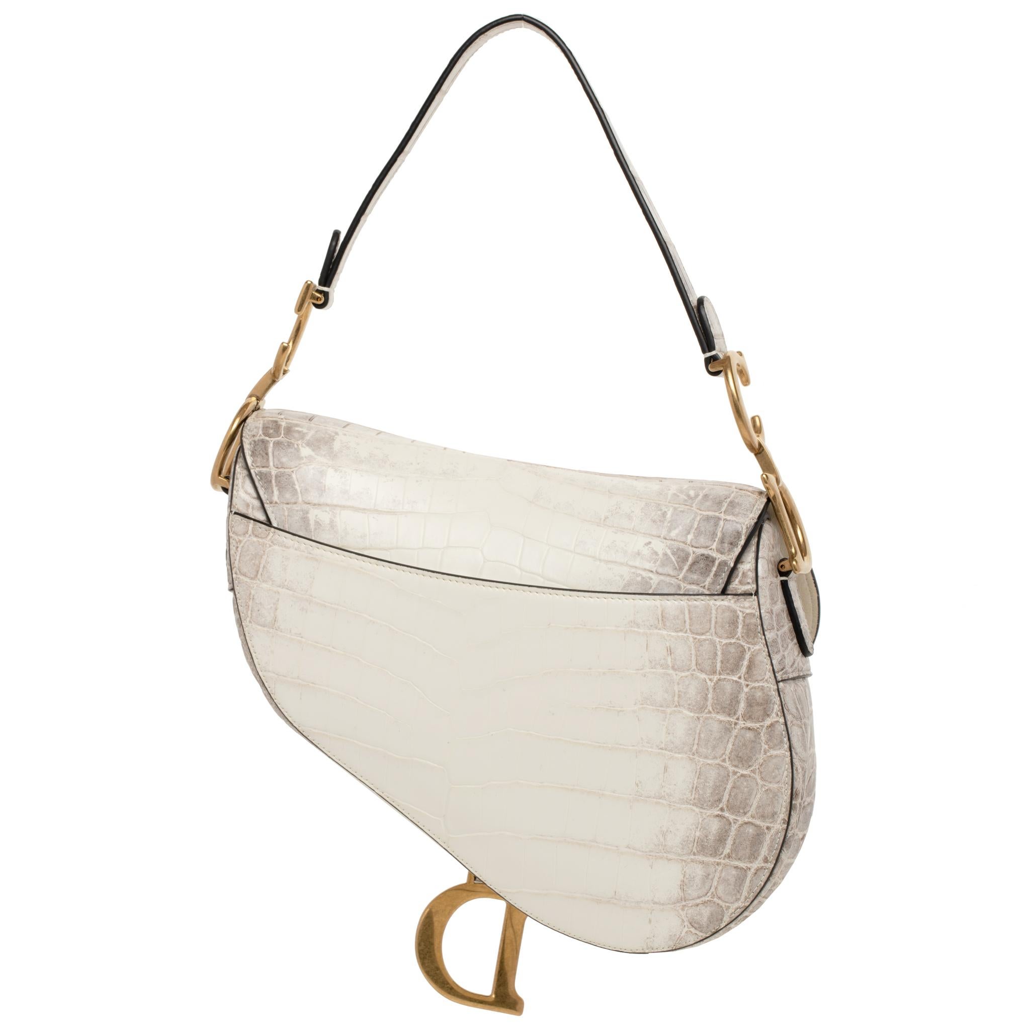 Christian Dior Bolsa Sillín Mediana Mate Niloticus Himalaya Oro Envejecido Herrajes 3