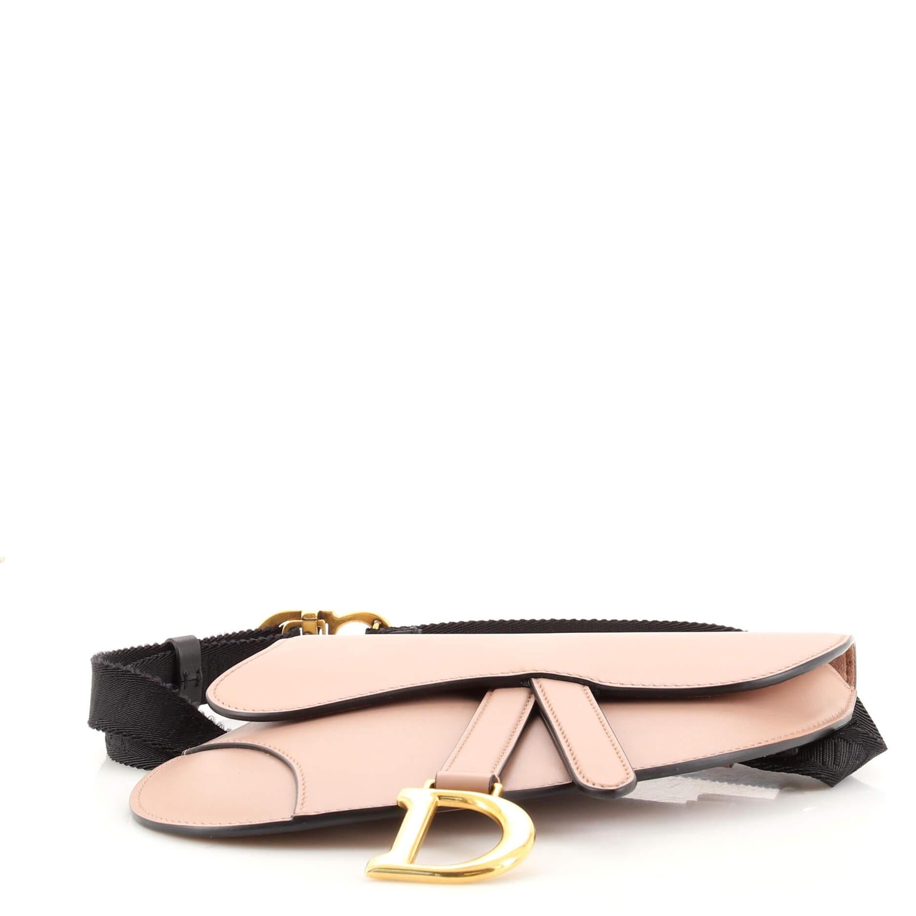 Christian Dior Saddle Belt Bag Leather In Good Condition In NY, NY
