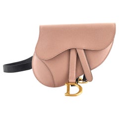 Dior Brown Ultra Matte Saddle Belt Pouch Beige Leather Pony-style calfskin  ref.950251 - Joli Closet