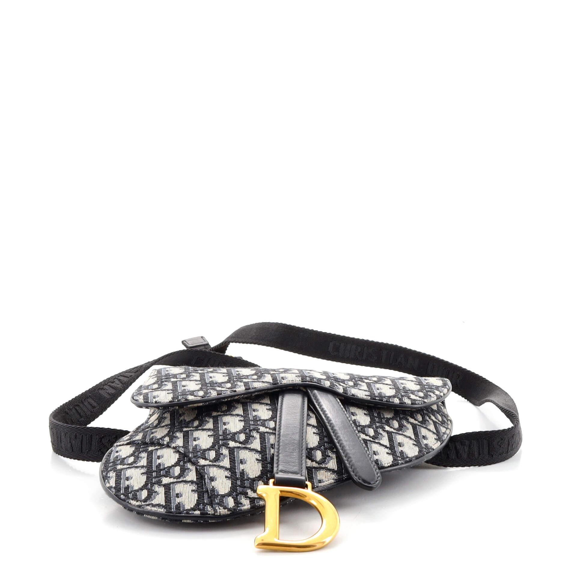 Women's or Men's Christian Dior Saddle Belt Bag Oblique Canvas