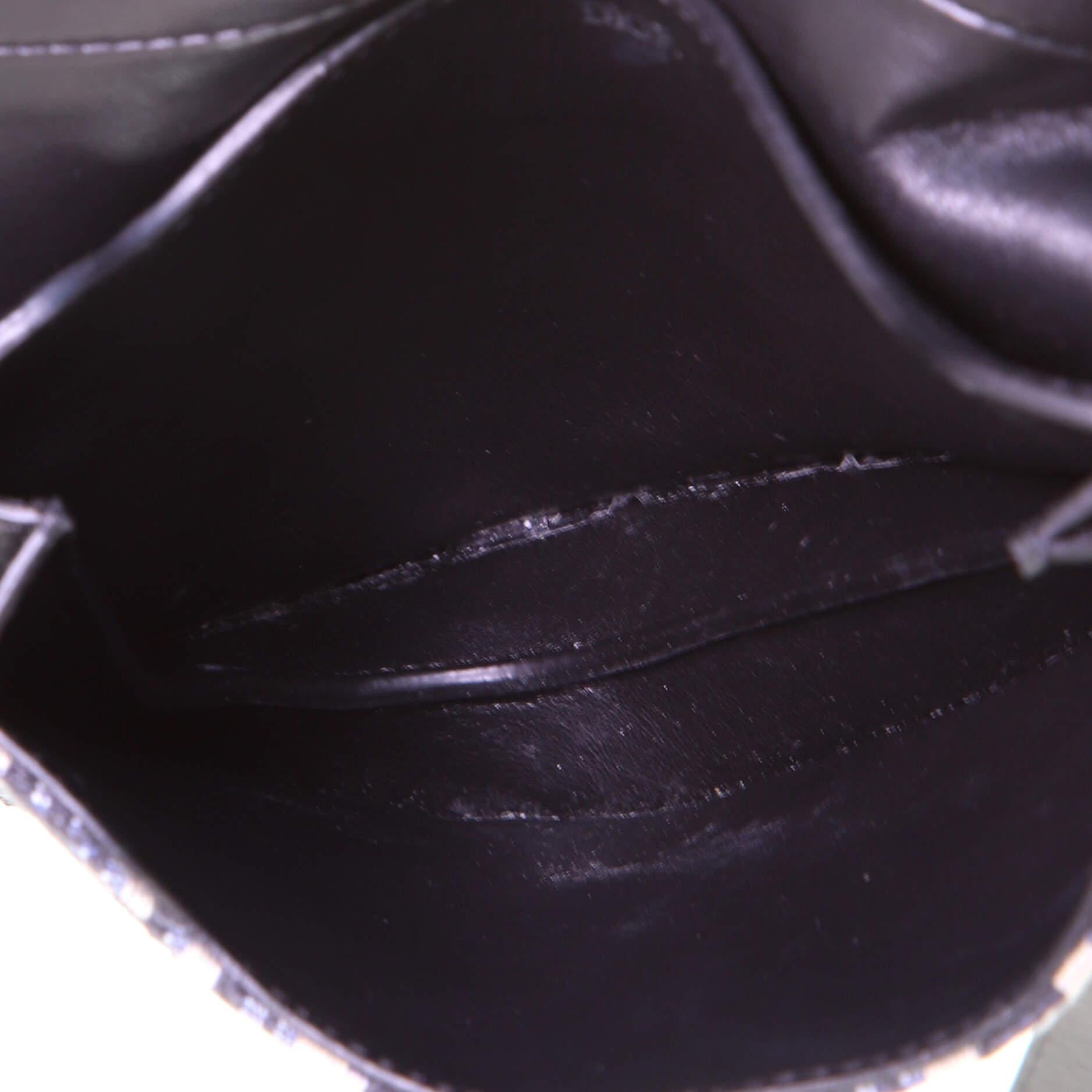 Black Christian Dior Saddle Belt Bag Oblique Canvas