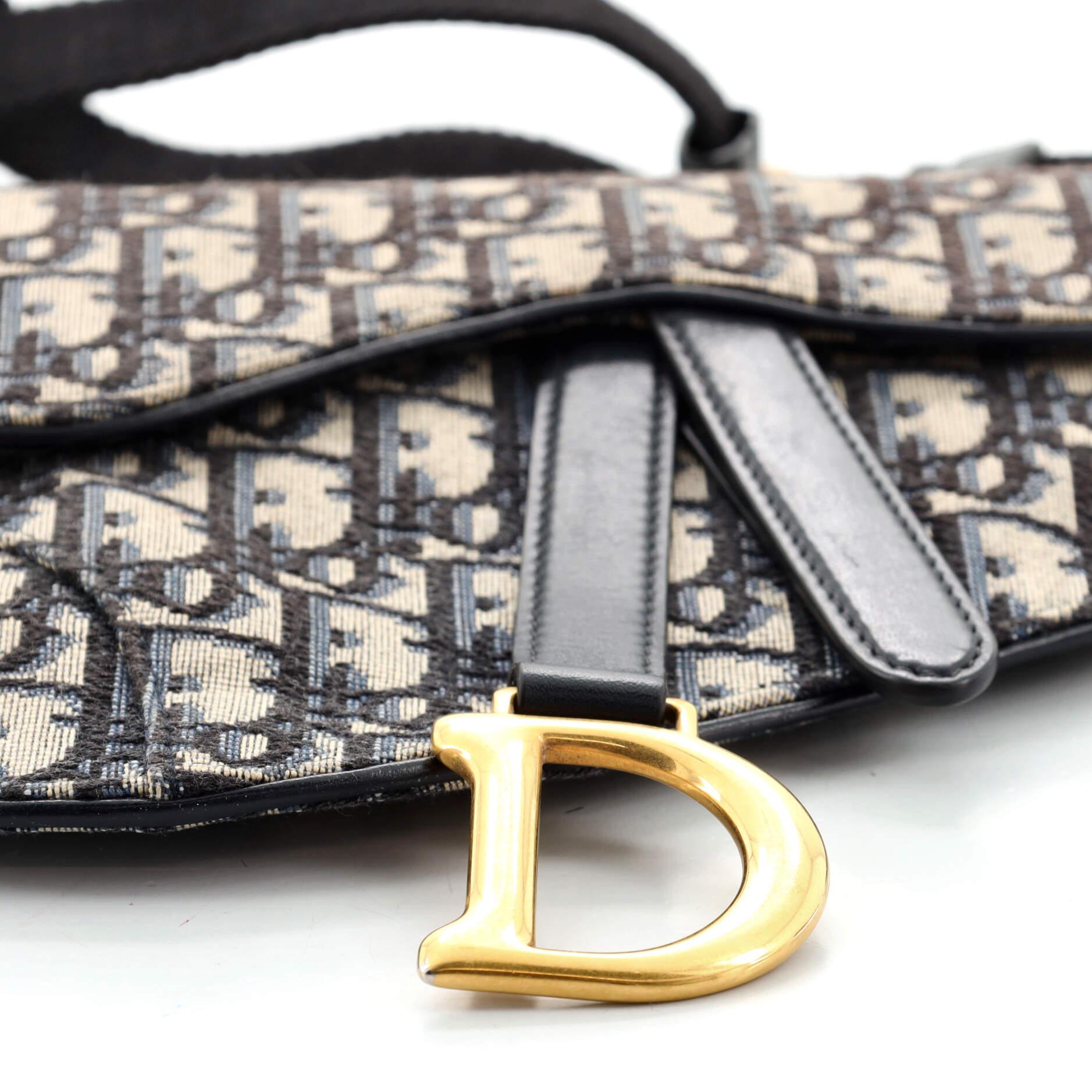 Christian Dior Umhängetasche mit Sattelgürtel aus Segeltuch für Damen oder Herren