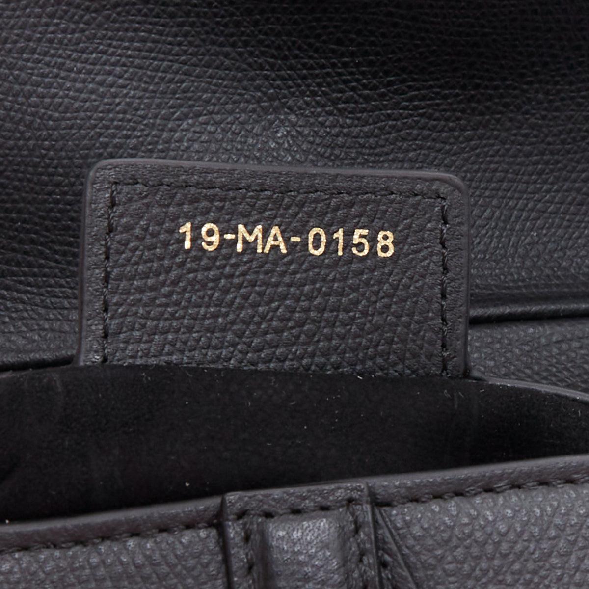 CHRISTIAN DIOR Saddle black textured leather gold CD shoulder bag For Sale 6