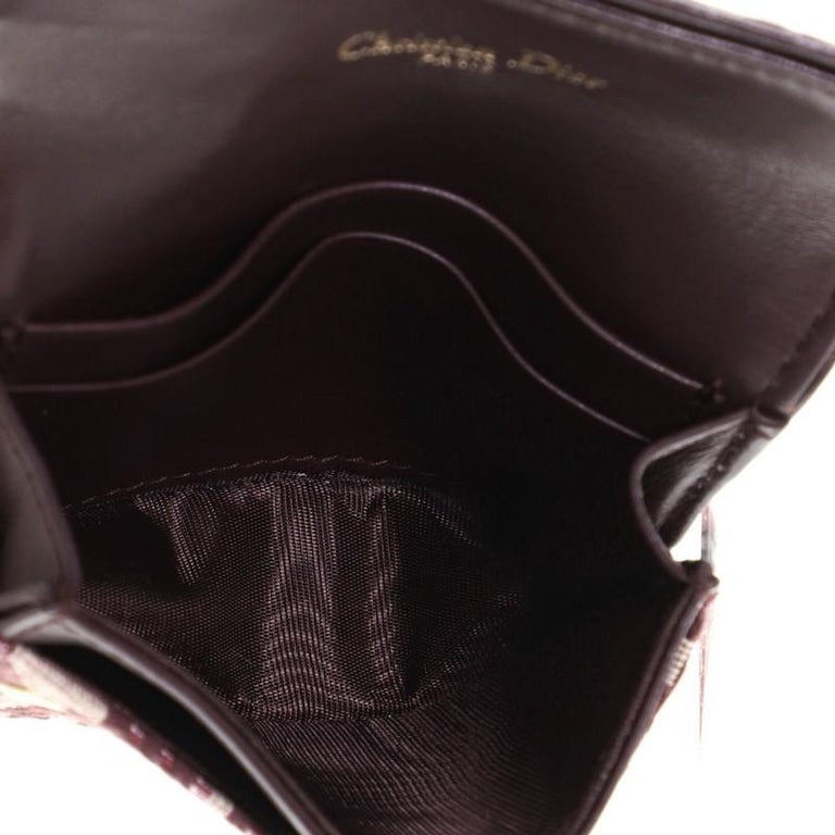Christian Dior Saddle Card Holder Oblique Canvas at 1stDibs