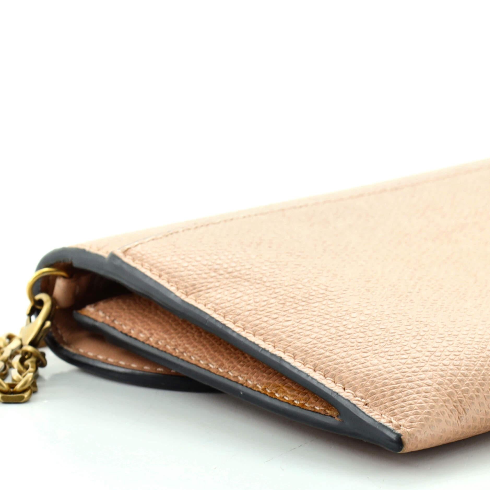 Christian Dior Portemonnaie aus Leder mit Sattelkette 1