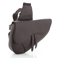 Christian Dior Saddle Crossbody Bag Leather